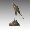 Tier Bronze Skulptur Vogel Schnitzen Handwerk Messing Statue Tpal-158